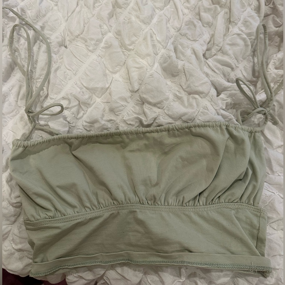 Princess Polly Sage Green Babydoll Top